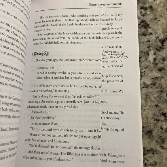 The Blood and the Glory by Billye Brim in paperback pages do have writing - Picture 5 of 6